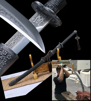 

Chinese KungFu Broadsword Dao Sword T1095 High Carbon Steel Sharp Blade Plum Blossom Saber Knife