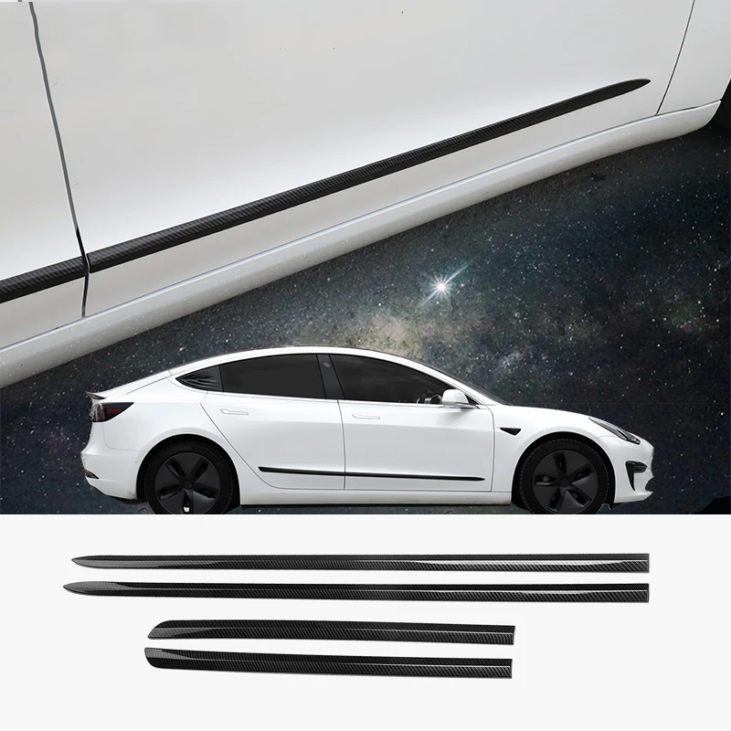 

Lsrtw2017 for Tesla Model 3 Car Door Edge Trims Anti-scratch Interior Mouldings Accessories 2018 2019 2020