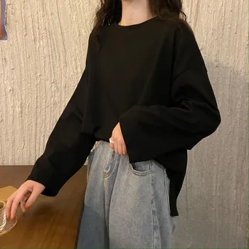 

PX2765 Women's loose-fitting versatile design, slip-on long-sleeved T-shirt