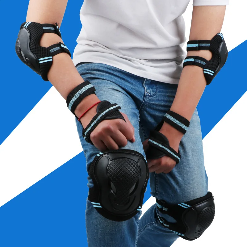 6 шт./компл. взрослых спортивный набор для безопасности Защита для коленей и локтей защитные наколенники; защита для скутера Велоспорт для катания на роликовых коньках