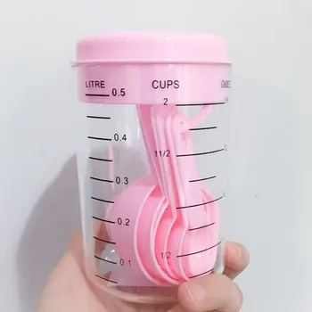 

Utensils Kitchen Craft Teaspoon Measuring Cup Spoons Set Baking Cooking Blue Pink High Quality Measuring Cup Spoon Sets @35