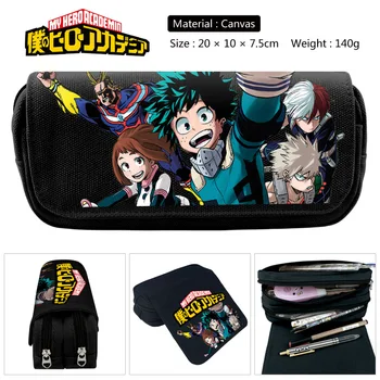 

My Hero Academia School Pencil Cases Bags Canvas Pen Large Capacity Box Pouch Office School Stationary Supplies Cosmetic bag
