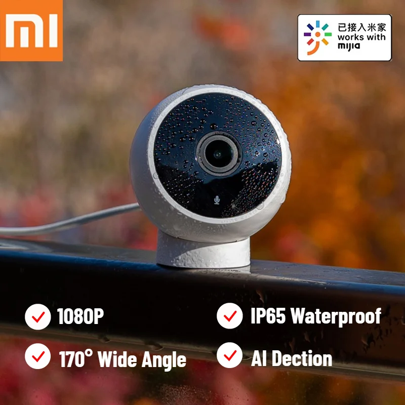 Умная ip камера Xiaomi Mijia 1080P HD ИК с детектором ИИ на 170 градусов и ночным видением