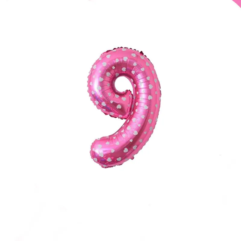Pink 9 32-дюймовый печатных дорожной разметки порошковой краской с цифрами Алюминий пленки воздушный шар для малышей сто дней Anniversery День Рождения Декоративные средней беспроводным доступом в Интернет - Цвет: Pink 9
