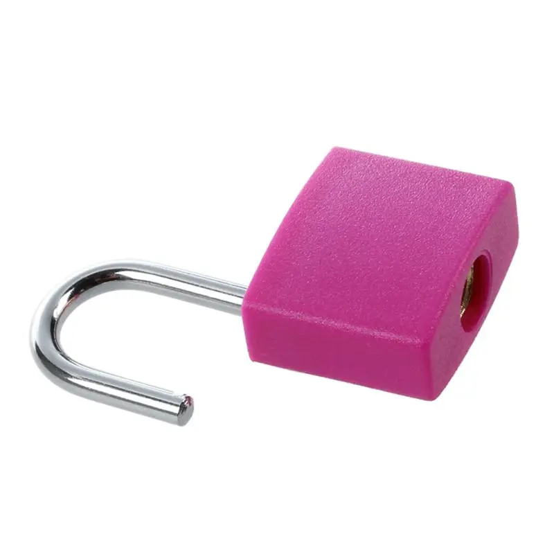 

23mm Rectangle Cabinet Drawer Mini Lock Padlock Fuchsia w 2 Keys