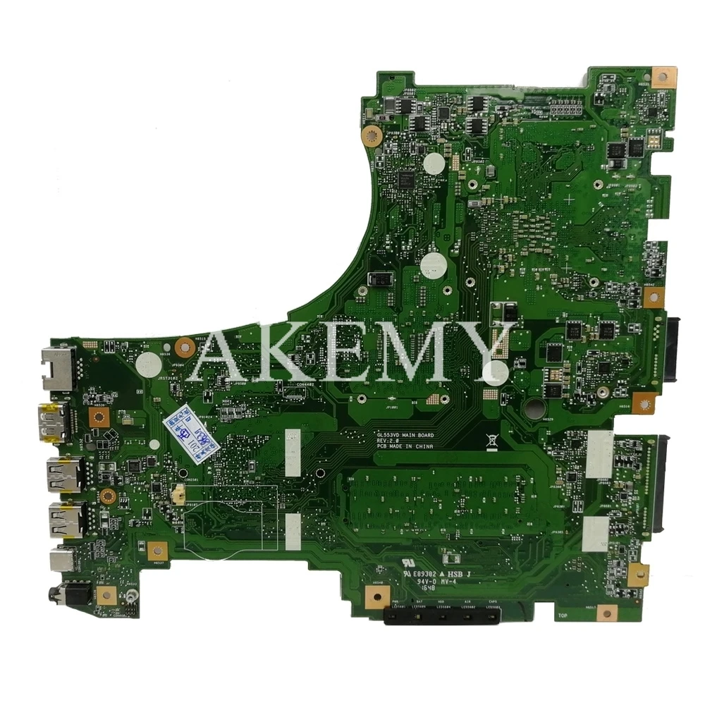  GL553VD Laptop motherboard for ASUS ROG GL553VD FX53VD ZX53V GL553VW Test original mainboard I7-770