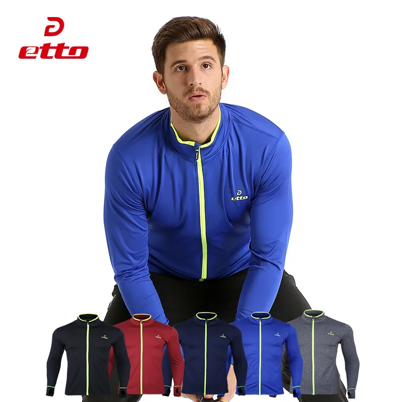 Tracksuits Men Training Clothes Run Soccer Basketball Gym Long Sleeve Training Coat Zipper Jacket Round Collar HUC029