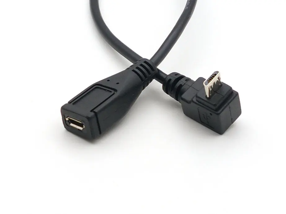 Прямоугольный удлинитель Micro USB кабель для передачи данных штырь гнездо 25