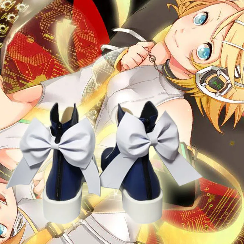 Hatsune Miku Kagamine Rin/Обувь для костюмированной вечеринки; модная мужская и женская обувь для отдыха из искусственной кожи с героями мультфильмов; японские туфли
