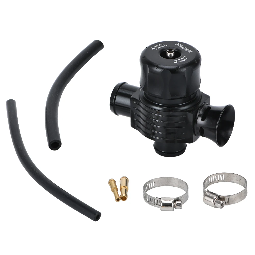 - Turbo Diverter Dump Blow Off Valve Dual Port with Adapter and horn outside For VW MK4 Golf Polo GTI 1.8T Saab Turbo