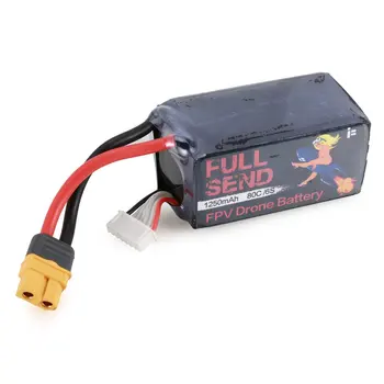

iFlight FullSend 22.2V 6S 1250mAh 80C XT30U-F Lipo Battery XT30 Plug for RC FPV Racing Drone Parts Li-poly RC Battery
