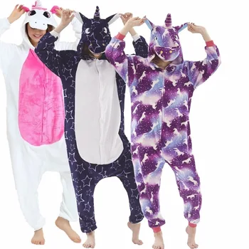 

Animal Pajamas sets Stitch Unicorn Flannel Anime Pajama Cartoon Unisex Cosplay Panda Pajamas for women Sleepwear PAJAMAS