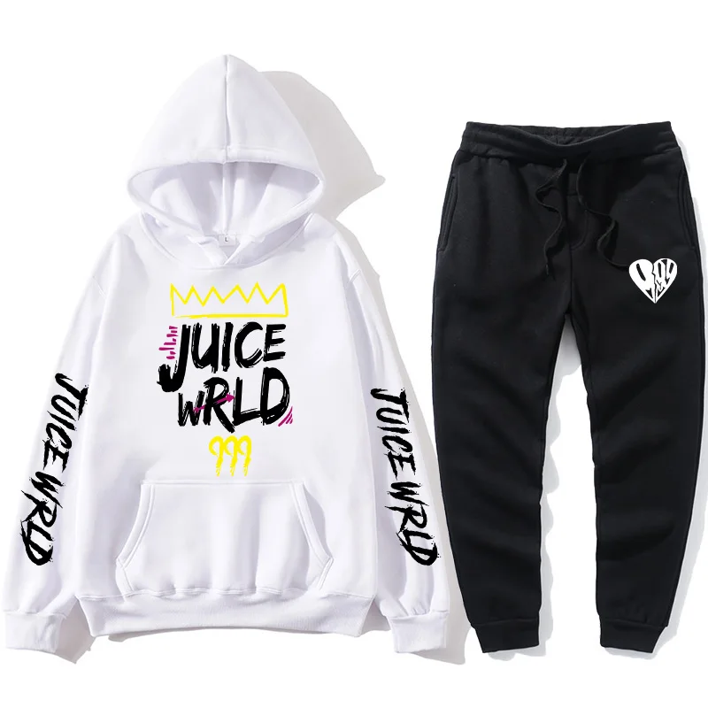Горячая Распродажа J UICEWrld Толстовка + Штаны сок wrld juicewrld ловушка rap Радуга