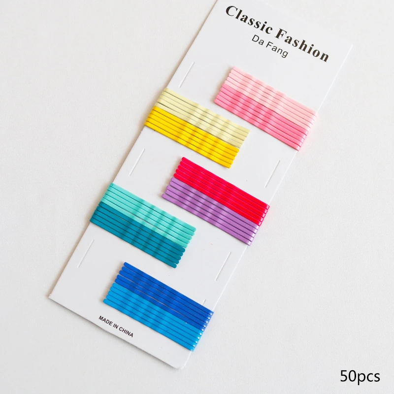 ladies headbands for short hair 20/50Pcs/Pack Hair Clips Hairpins Women Bobby Pins Hairgrip Barrettes Hairclips Simple Candy Color Hair Styling Accessories Sets shein hair accessories Hair Accessories