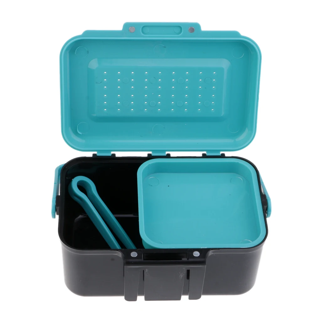 Live Bait Box Set Earthworm Red Worm Lure Bait Holder Waist Box Portable