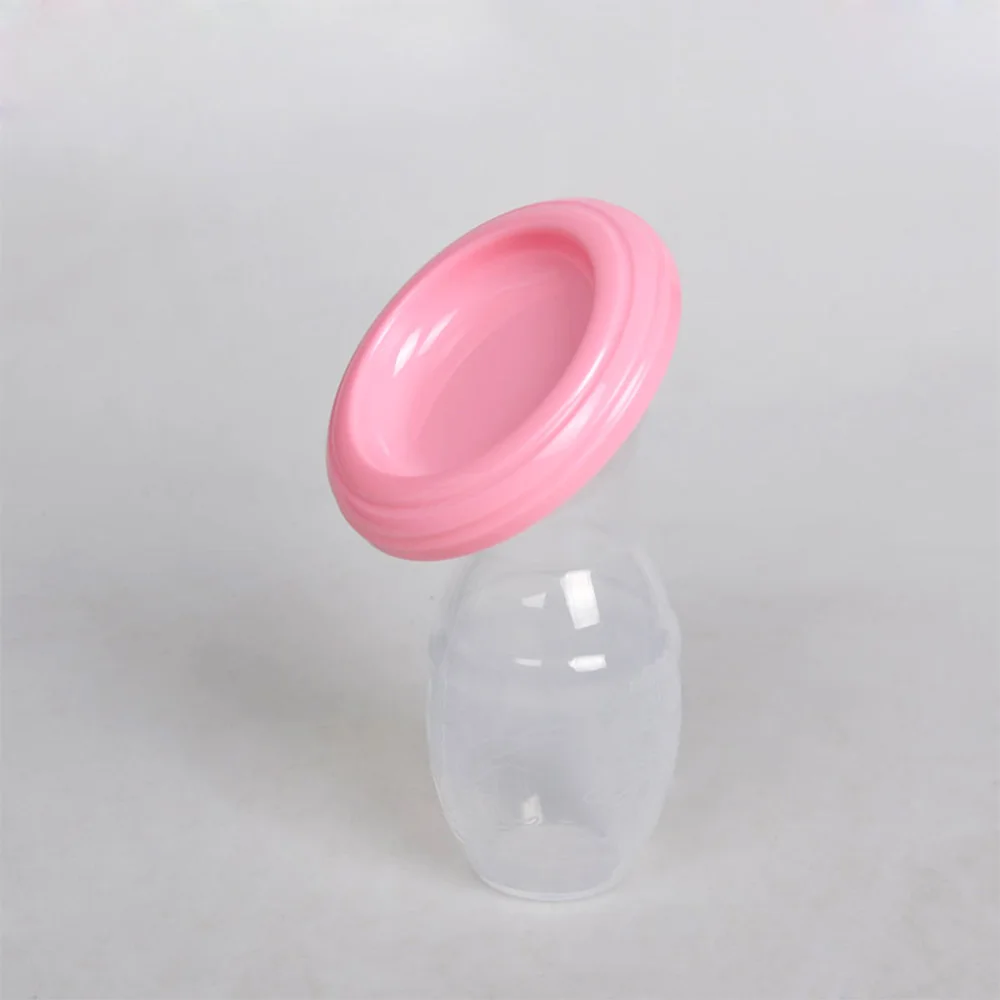 100ml Manual Breast Pump Accessories Silicone Maternal Milk Collector Holder Baby Breastfeeding Bottle Puerperal Nursing Pump - Цвет: Pink