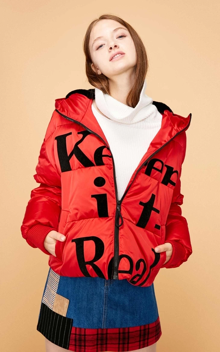 Vero Moda женская с капюшоном Письмо падение плеча Короткая пуховая куртка пальто | 318423544