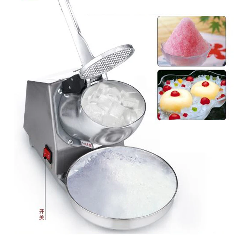 

Electric Ice Crusher Smoothie Shaver Slush Ice Block Breaking grinder Machine 65kg/h Ice Crusher for Food Beverage Making