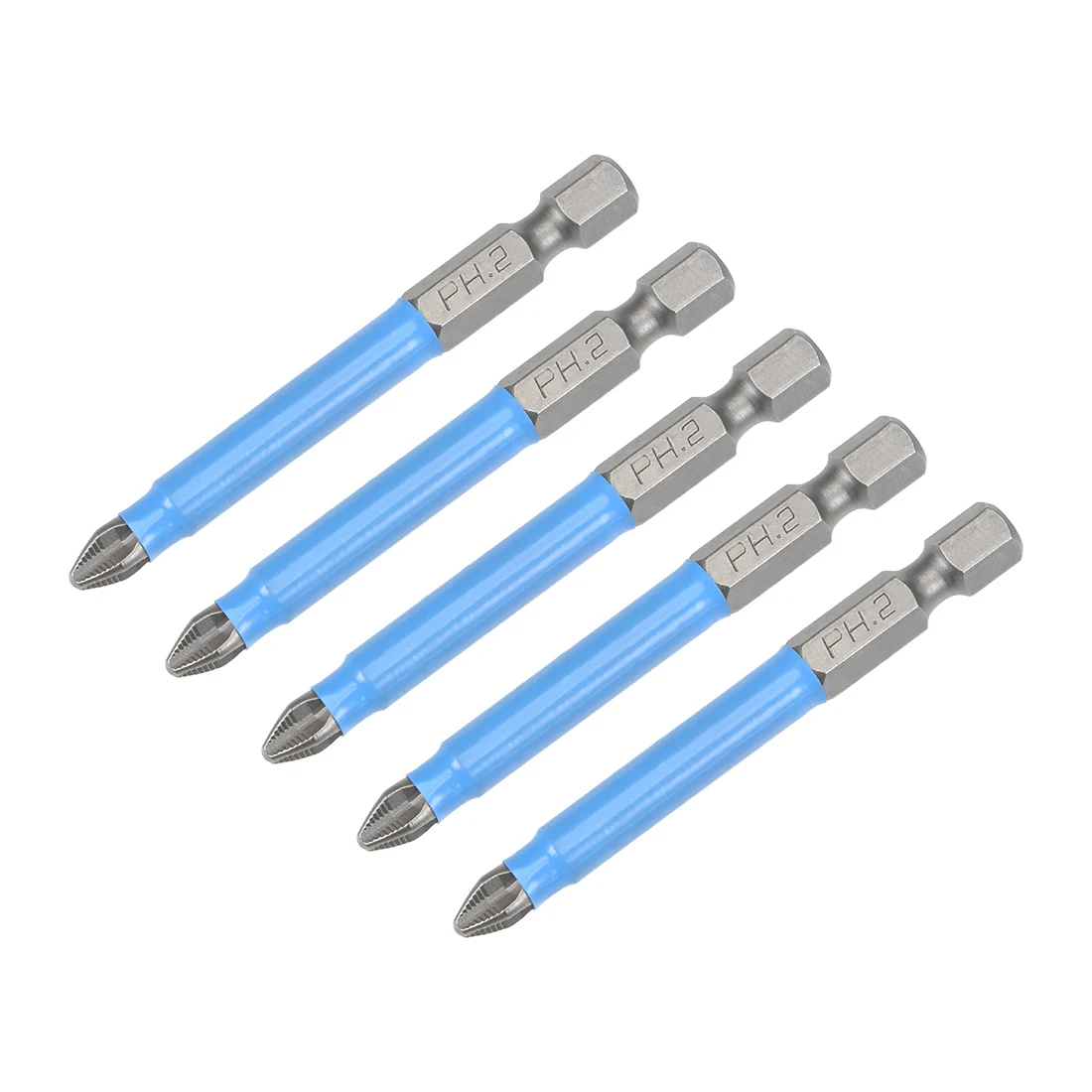 Uxcell 1/4-дюймовые шестигранные Магнитный PH2 Phillips отвертка бит 65 мм Длина S2 Non-Slip, отвертка, биты, 5 шт