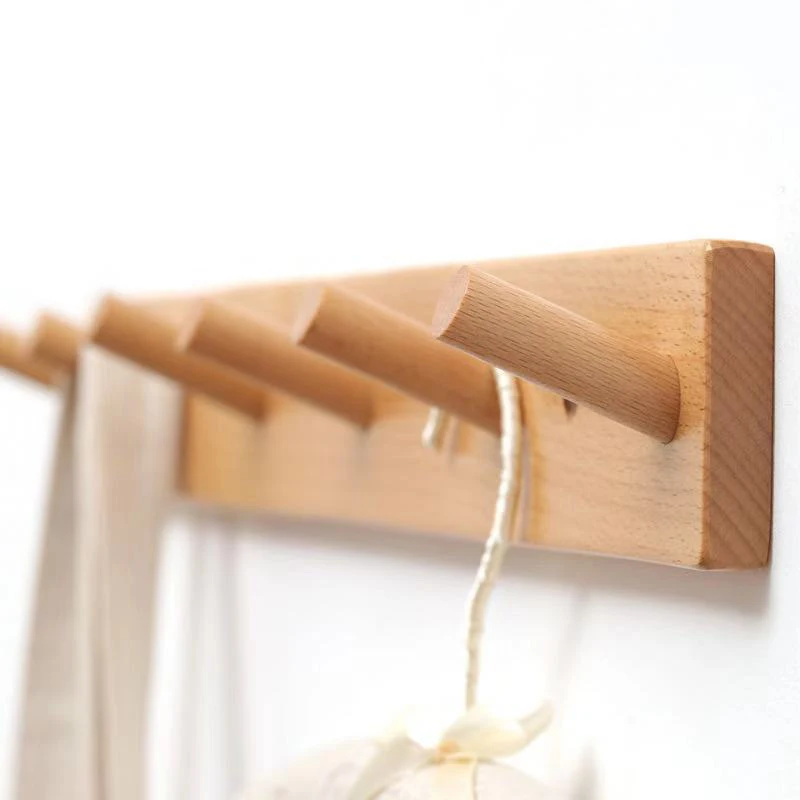 Nordic Natural Wooden Hooks For Kids Boy Room Hooks Wood for Room Hooks Hangers Wooden  Home Decorations Wall Hooks Decoration 5