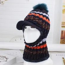 Шапка женская шапка модная женская шляпа на зиму осень модная женская зимняя меховая шапка с меховым помпоном и бархатная Толстая вязаная теплая шапка