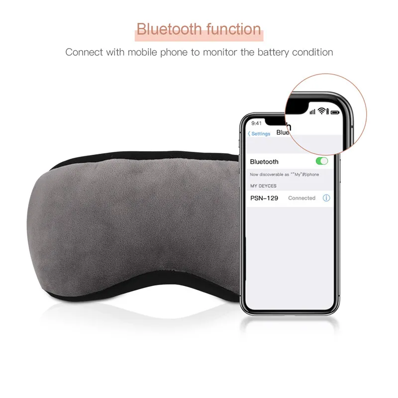 Электрическая Bluetooth маска для сна, музыка, путешествия, Спящая гарнитура, мягкие тени для глаз, релаксация для смартфона, домашнего офиса, использования