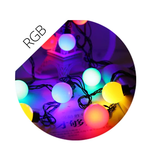 milky RGB Солнечный свет для сада уличный на стену, забор на заднем дворе патио гирлянды 10 20 светодиодный Глобус фестон вечерние шары рождественские огни - Испускаемый цвет: milky RGB