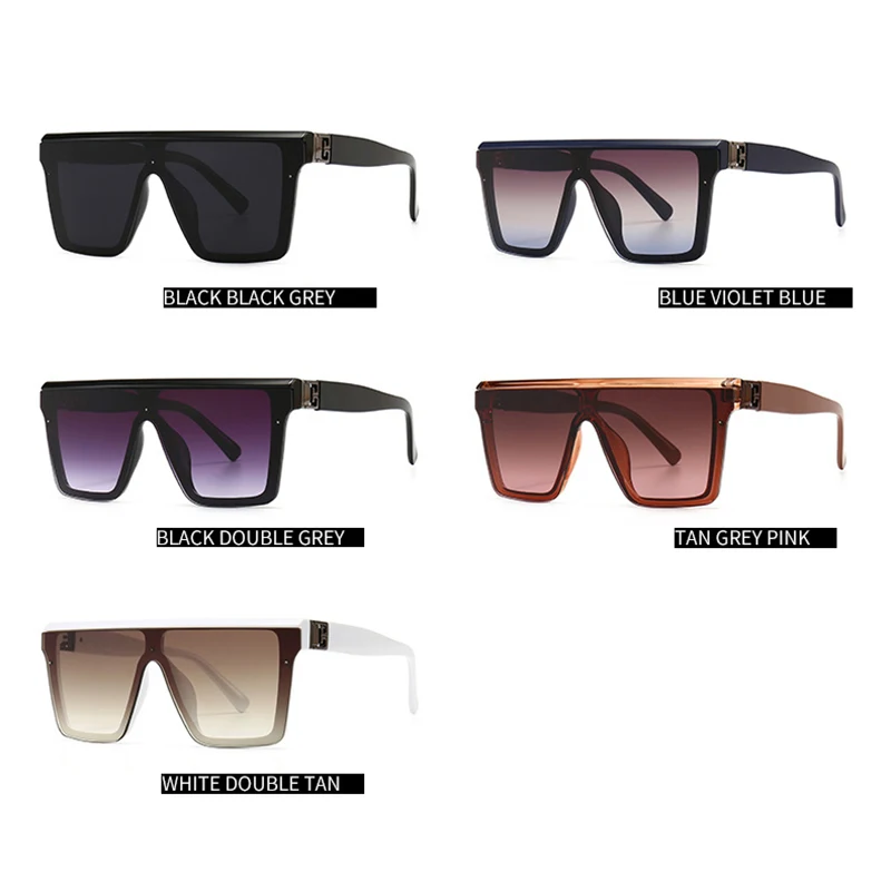 Vintage Luxus Designer Marke Mode Übergroßen Quadratischen Sonnenbrille Frauen Männer Trendy Big Rahmen Flache Top Sonnenbrille Shades UV400