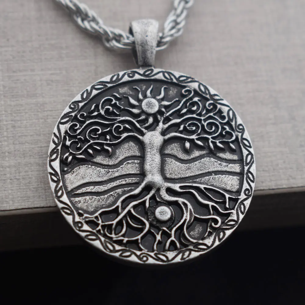 12 шт. Celtics Мандала Дерево жизни ожерелье Солнце Луна ювелирные изделия | Украшения