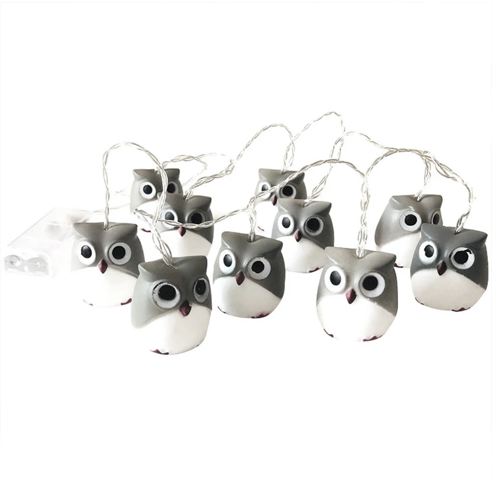 

Battery Powered Garden Night String Light Owl Shape Outdoor Halloween Decoration Bedroom Atmosphere 10 LED DIY Party Indoor