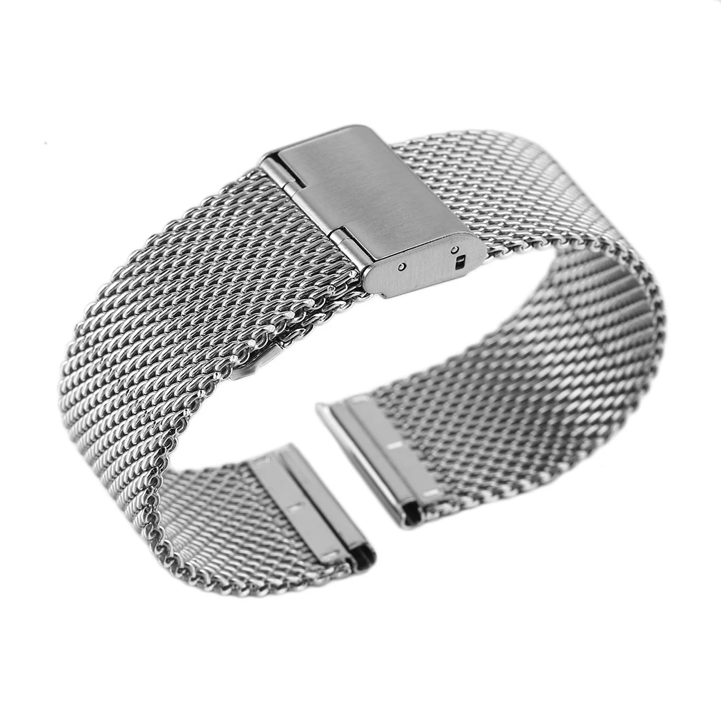 

Watch Bracelet Net Steel Strap 22mm Splicing Buckle Band Safety Buckle For Smart Watches Quartz Watch Band Replaceable