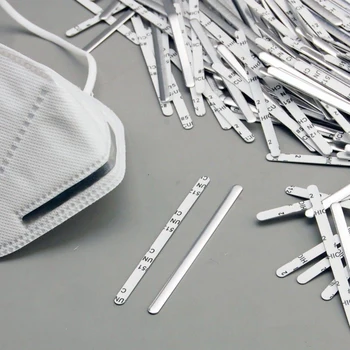 

100/50pcs Aluminum Adjustable Nose Bridge Clip DIY Making Mask Accessories Nose Clip Bridge Metal Crafts Making Accessories