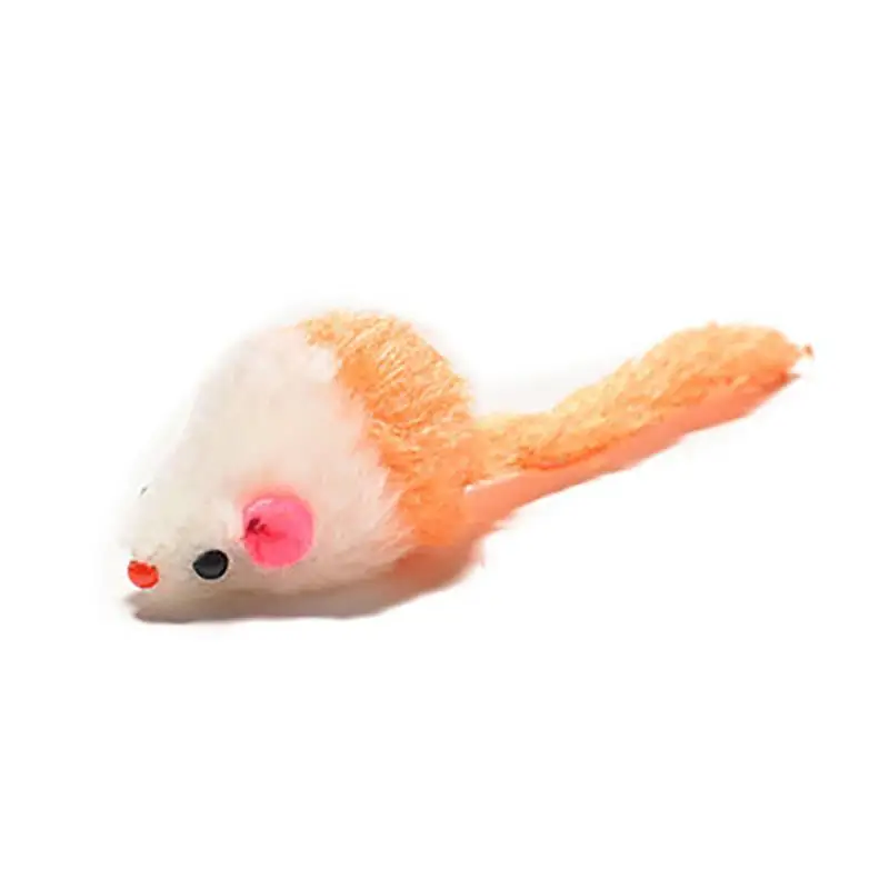 Kapmore 1pc Cat Toy Creative Funny Fake Rabbit Fur Mini Pet Chase Mouse Shape Toys Supplies Favors Random Color | Дом и сад