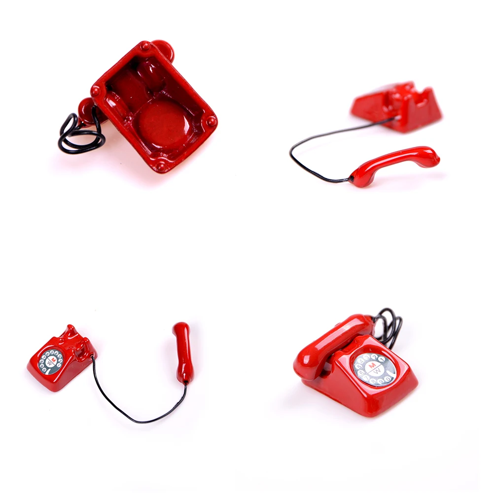 1/12 Dollhouse Miniature Phone Telephone ipad Microphone Gramophone Wall Mount