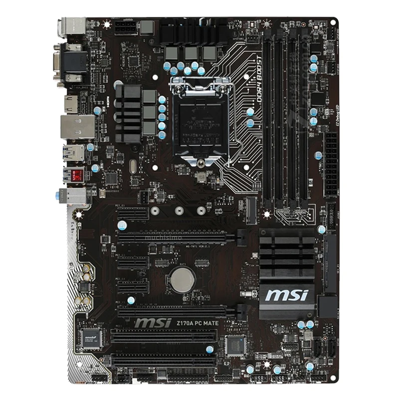 Lga 1151 Msi Z170a Pc Mate Motherboard Core I7 I5 I3 Ddr4 30 Oc Mhz Pci E 3 0 M 2 Ssd Intel Z170 Gaming Placa Mae 1151 Atx Motherboards Aliexpress