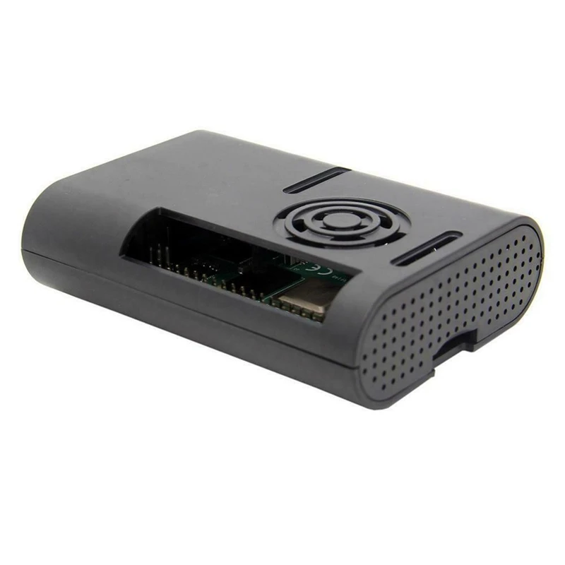 ABS чехол для Raspberry Pi 4 Модель B защитный корпус Поддержка вентилятора охлаждения DC 5V
