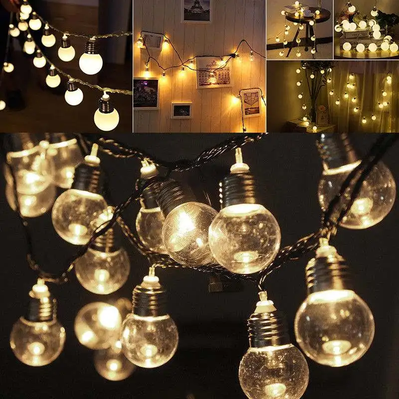 

10M 80LED Bubble Ball Solar Fairy String Light for Garden Party Christams Holiday Home Decoration Lighting String