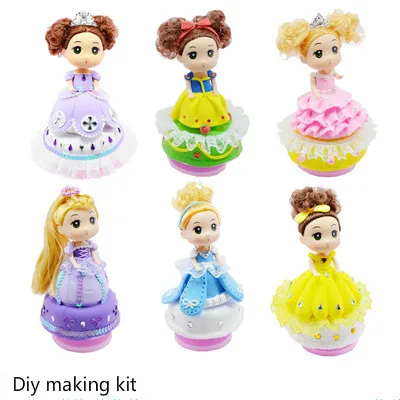 

Light clay handmade material bag princess doll diy color mud set baby parent-child interactive clay gift box