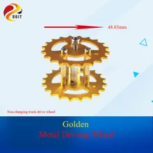 DOIT Металл золотисто-желтый гусеница водительское колесо Алюминиевый сплав колеса Ролик танк управляемые шины гусеничный шасси гусеницы