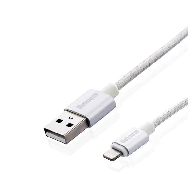 2 шт./упак. кабели для передачи данных 1 м USB кабель с нейлоновой оплеткой шнур MFI для быстрой зарядки с usb-портом, Зарядное устройство кабель для передачи данных для iPhone 7 для ipad mini планшеты Зарядное устройство кабель