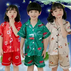Детские пижамы летние тонкие костюм 2 короткий рукав От 1 до 3 лет, 5, из вельвета, для мальчика, 4, для маленьких мальчиков и девочек, ледяная