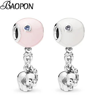 

2Pcs/Lot Hot air balloon & elephant Pendant Charms fit Brand Bracelets Necklaces for Jewelry Making Jewelry Accessories