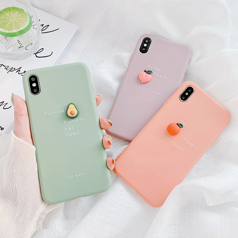 Красивые яркие цвета 3D Дизайн чехол для телефона iPhone 11Pro X Max XR 8 7 6 Plus милые фрукты