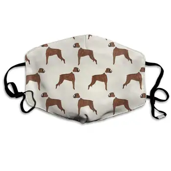 

NiYoung Unisex Fashion Anti Dust Pollution Outdoor Mouth Mask with Adjustable Ear Loops, Protection Warm Windproof Boxer Dog