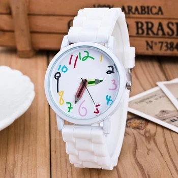 

Silicone Watches Children Pencil Pointer Student Watch Quartz Wristwatches Gift Watches JHP-Best