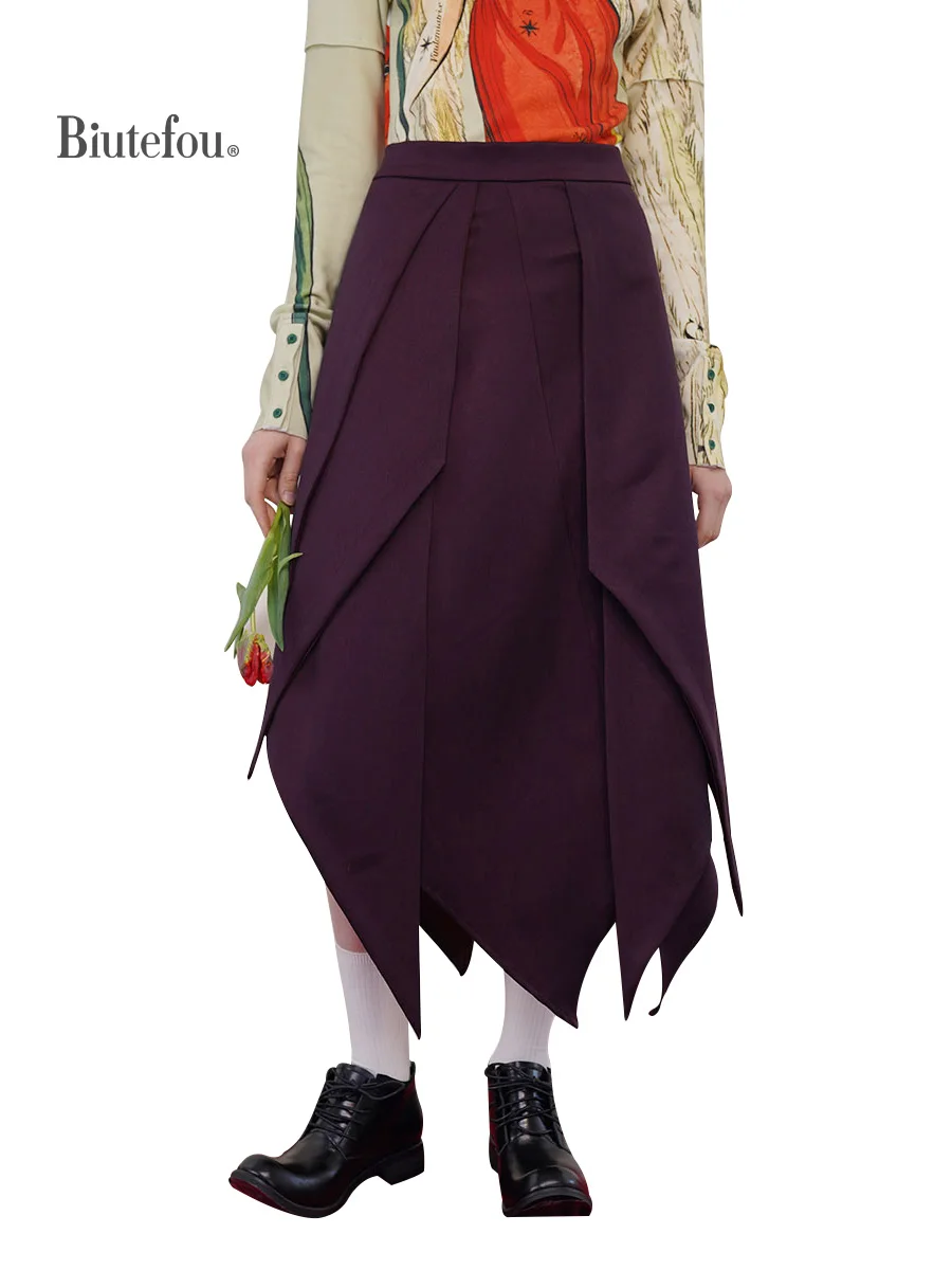 

2023 Spring Women Original Deconstruction Design Sag High Waist Skirt