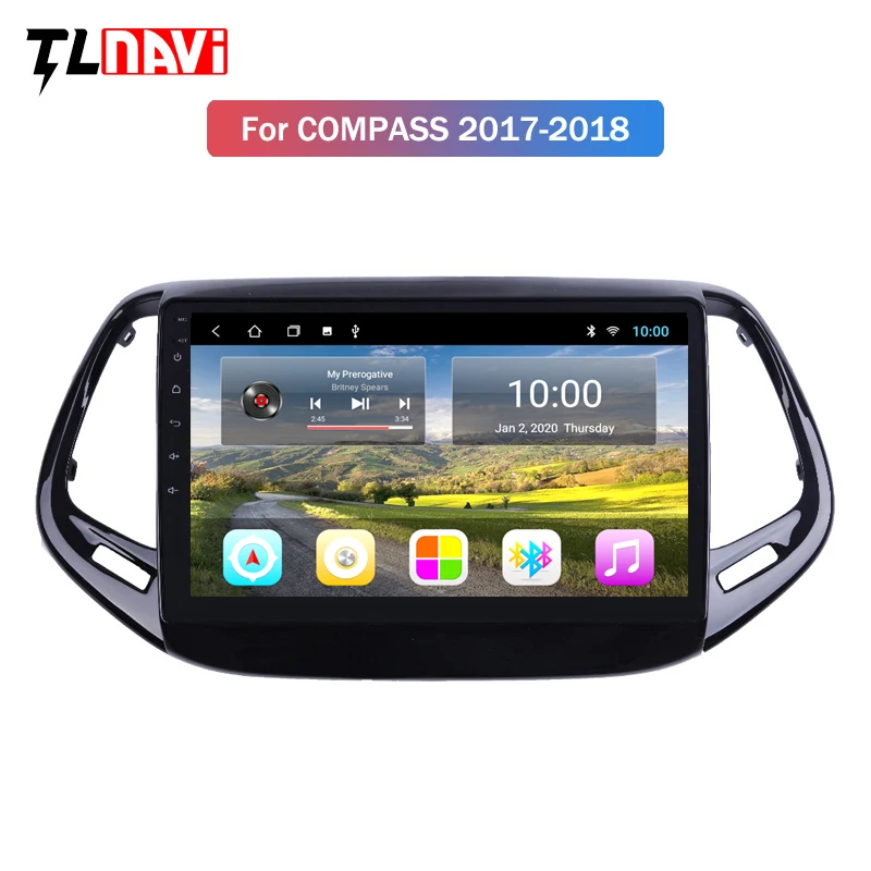 2G Оперативная память 10 1 дюймов Android для Jeep Compass 2017 2018 автомобильный радиоприемник