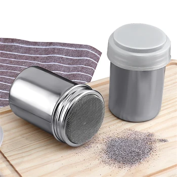 

NICEYARD Stainless Steel Seasoning Box Spice Bottle Jars Container 200ML With Mesh Duster Salt Pepper Cumin Powder Box