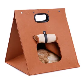 

2018 NewPets Cats Carriers Portable Size Felt Foldable Washable Breathable Cats Bag Multifunctional Outside Travel Pet Handbag