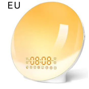 

Smart WiFi voice colorful light alarm clock Simulate sunrise and sunset wake up sleep led night light